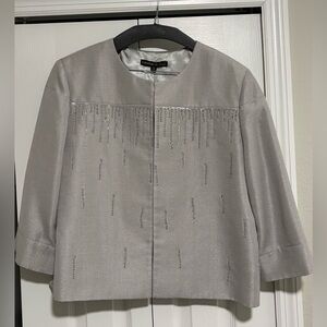 Preston & York Silver Dress Jacket Sz 14